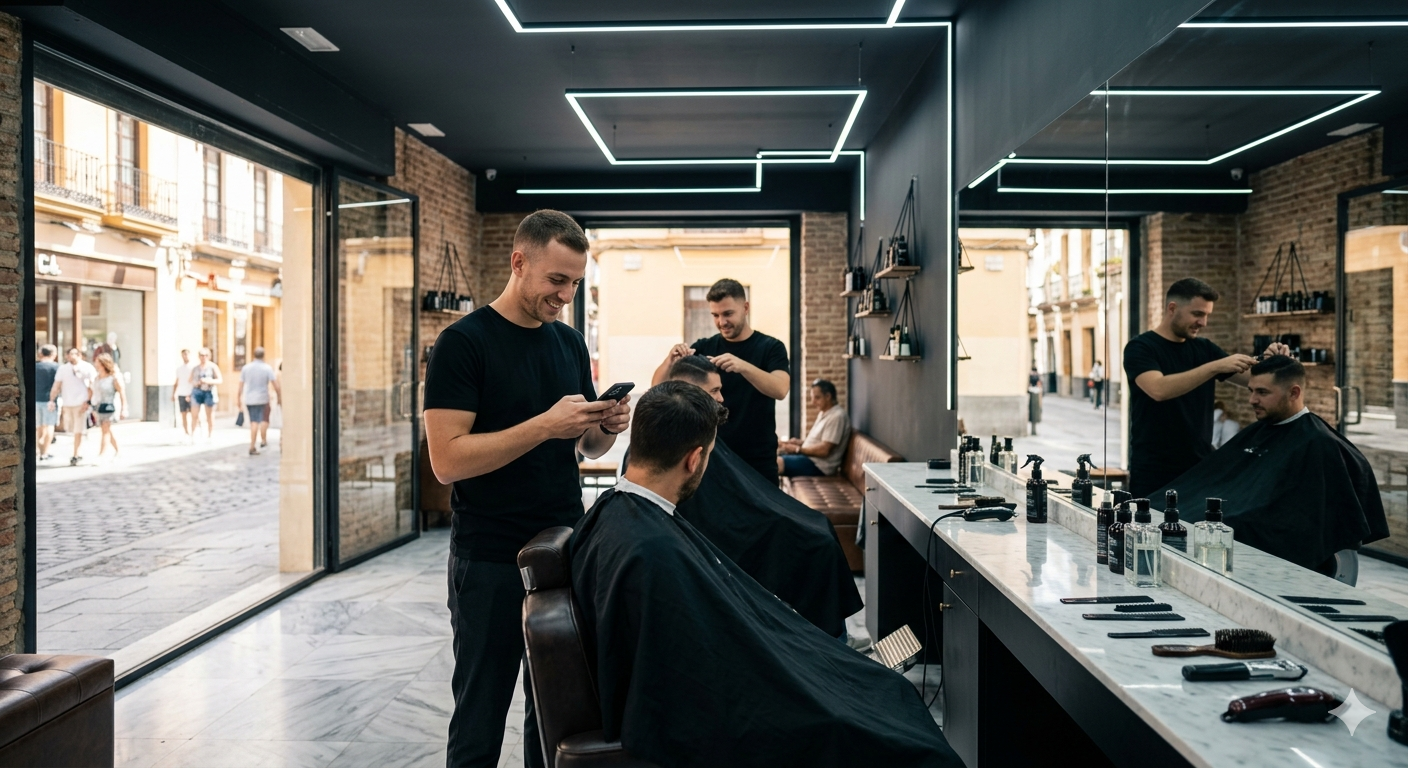 Una barbería en Madrid donde se usa Kapper